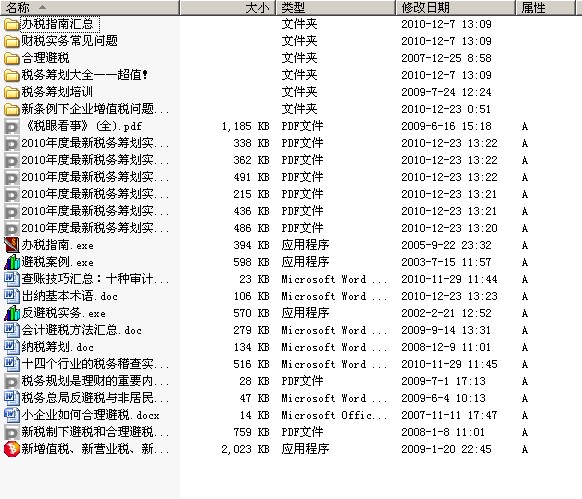 企业合理避税相关资料图片列表