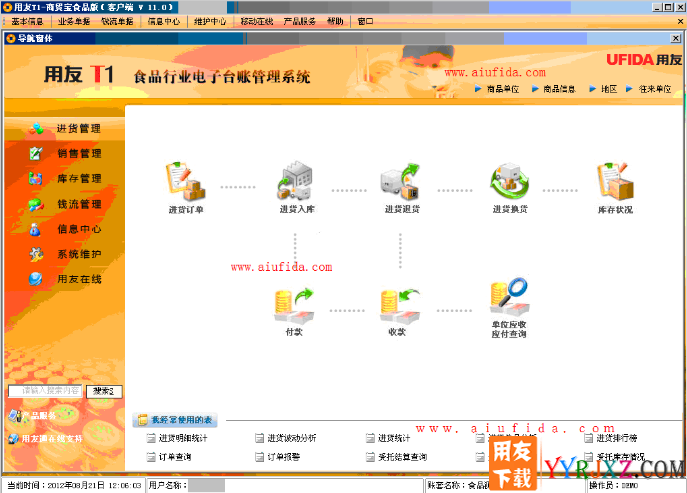 用友T1商贸宝批发零售食品版V11.1标准版免费试用版下载地址 用友T1 第1张