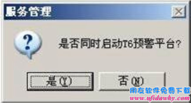 启动用友T6预警平台图示