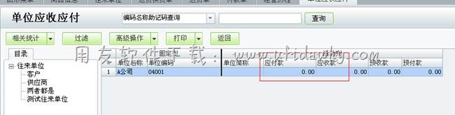 进行单位的应收冲应付操作