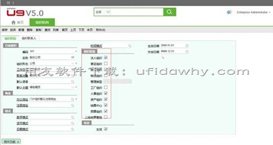 002组织设计-用友U9V5.0erp系统企业实例操作教程