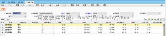 在畅捷通T+软件中的销售订单图示