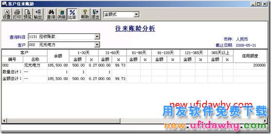 用友T3软件中如何进行客户往来账龄分析？ 用友T3 第6张