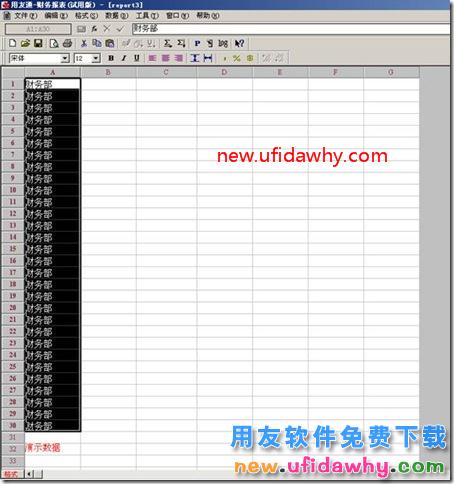 用友T3软件财务报表中如何设置相同内容？ 用友T3 第3张