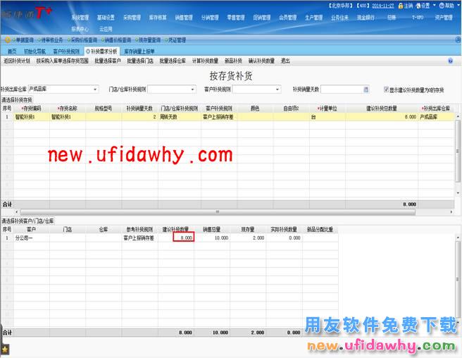 用友畅捷通T+智能补货在软件中怎么使用的图文操作教程 T+产品 第45张
