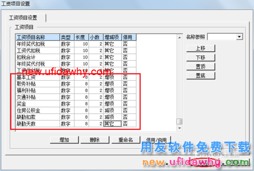 用友U8操作教程：[104]设置(增加)工资项目